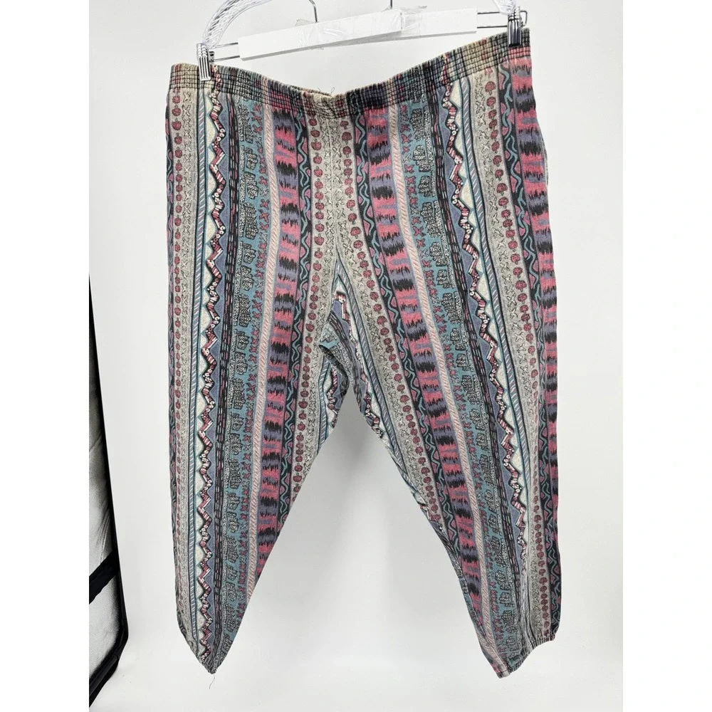Vtg Arcade Power Sportswear‎ Parachute Pants 80s 42 Hammer Baggy Powerwear Aztec
